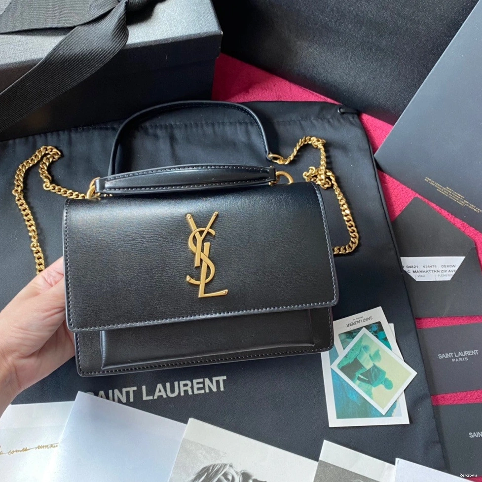 Repzbay REP SHINY IN LEATHER SUNSET YSL CROCODILE-EMBOSSED 0726